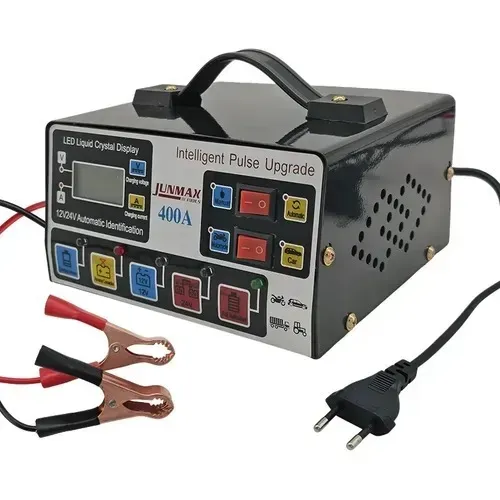 Carregador de Bateria 12V e 24V baterias de Carro e Moto