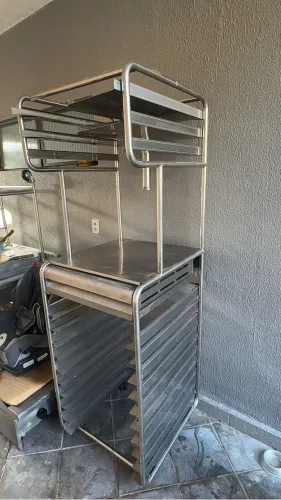 Estante 100% Inox para forno elétrico industrial. 