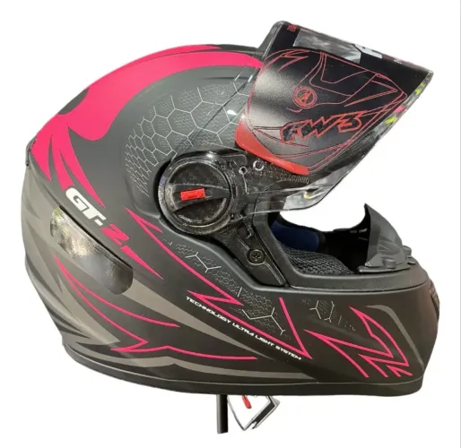 Capacete Fw3 Gt2 Diversas Cores Narigueira Viseira Cristal