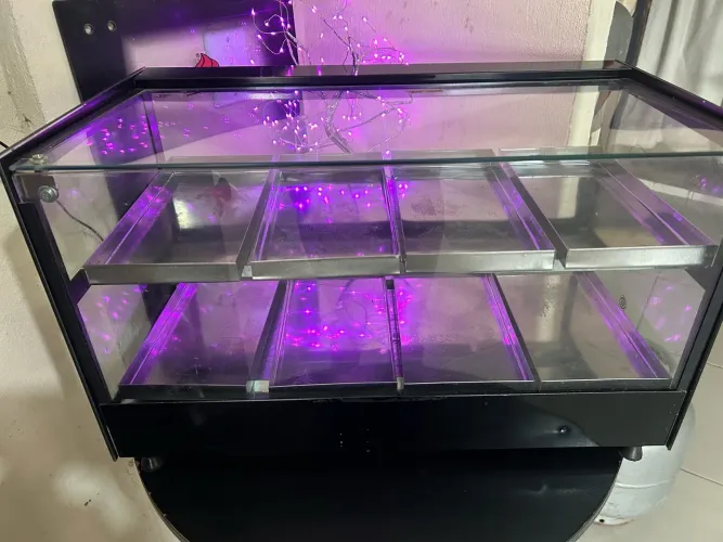 Estufa Vitrine Para Salgados 8 Bandejas Dupla Expositor Quadrado