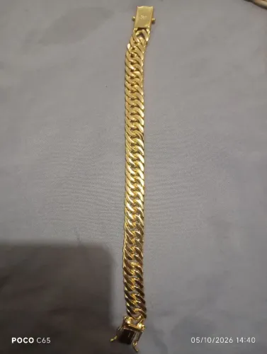 Corrente folhada a ouro 18k