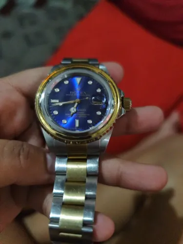 rolex submariner original ?bluesy? (azul e dourado)