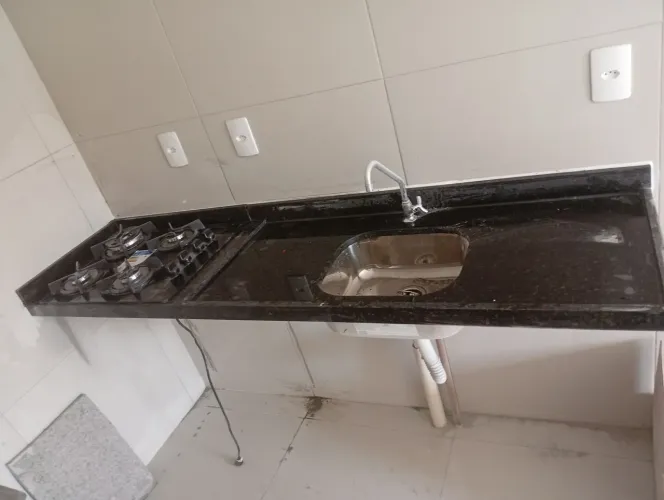 Bancada de cozinha no verde Ubatuba mais completo de Cooktop 
