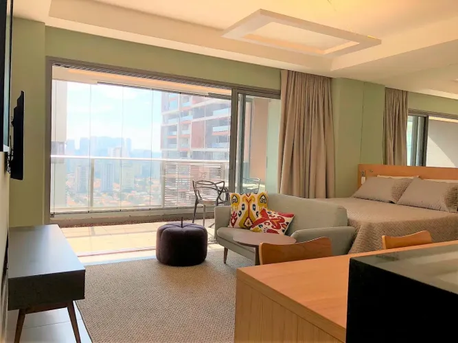 Studio mobiliado à venda no Habitarte Verde | 43 m² | Brooklin | Excelente para investimen