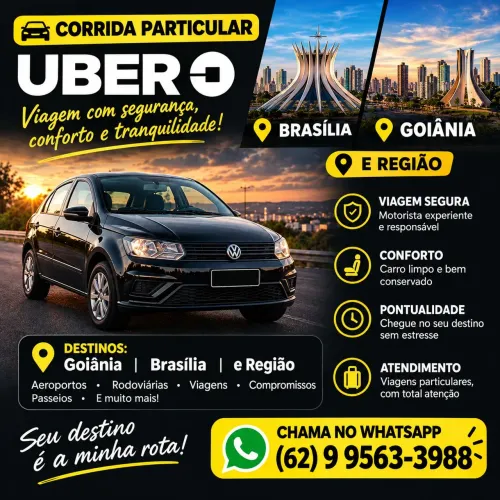 ? Corridas particulares Anápolis Goiânia Brasília e região.