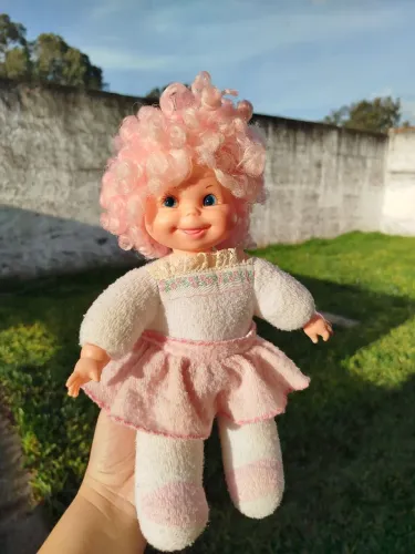 Boneca Feijãozinho Estrela Anos 80 Cabelo Rosa Original