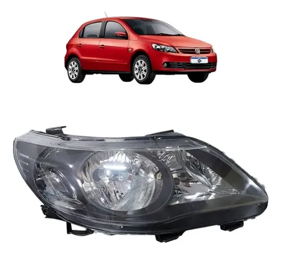Farol Gol Voyage Saveiro G5 09 12 Foco Duplo Máscara Negra Direito/passageiro