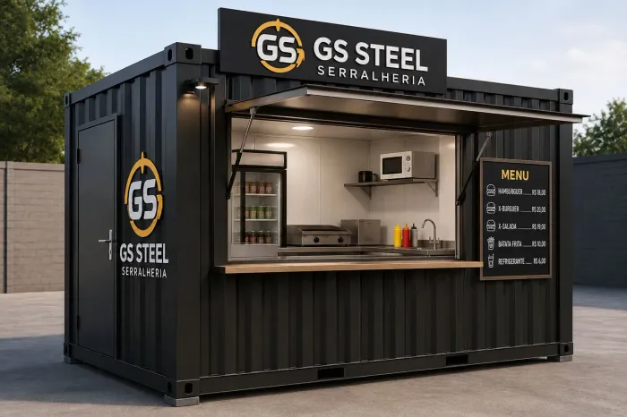 ? CONTAINER FAST FOOD 4×2 - GS STEEL SERRALHERIA ?