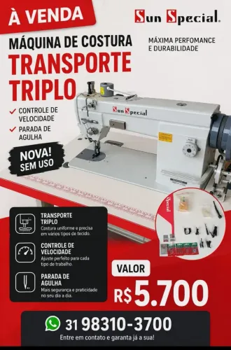 Máquina costura TRANSPORTE TRIPLO