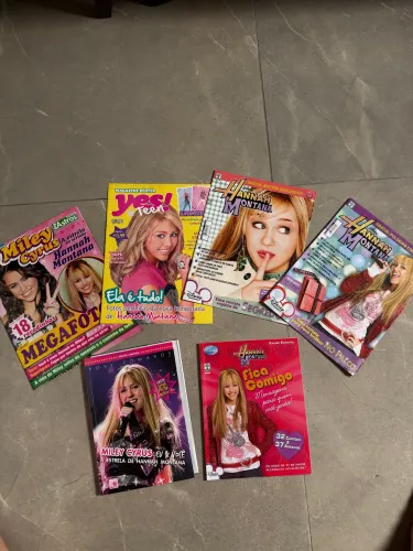 COMBO REVISTAS E LIVRO HANNAH MONTANA