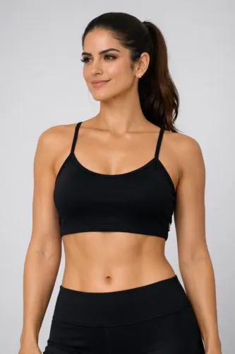 Top preto tam M fitness