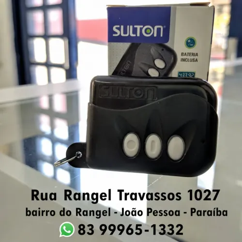 CONTROLE PARA MOTOR DE PORTÃO DE GARAGEM SULTON TCL 433,92 MHz - 3 TECLAS