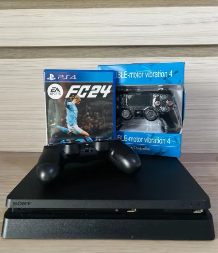Ps4 slim + 2 controles + fc24