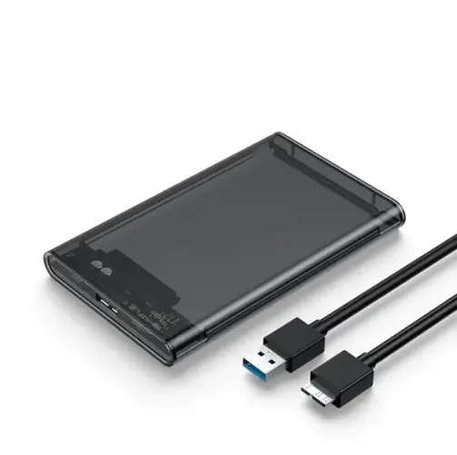Case Gaveta Tomate Para HD SSD 2.5 USB 3.0 Portátil Preto