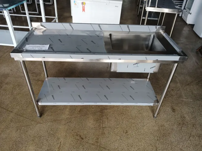 Mesa Inox 150x60 1 Cuba Pia 50x40x25