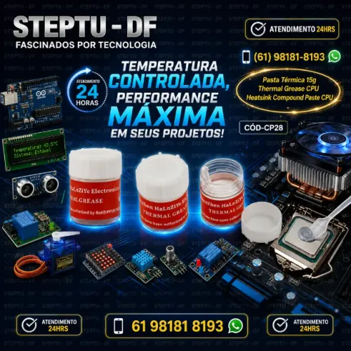 Pasta Térmica 15g Thermal Grease CPU Heatsink CPU  Arduino Automação COD-CP28  