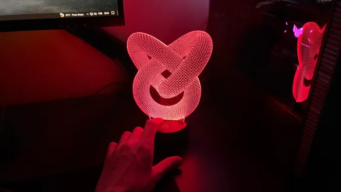 Luminária Decorativa em Acrílico USB Touch LED Infinito