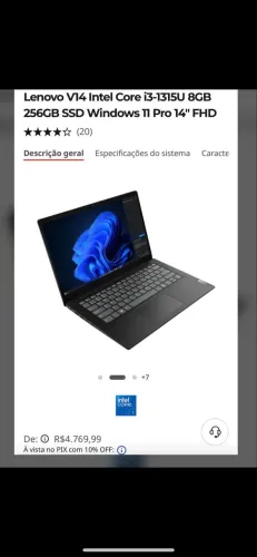 ? NOTEBOOK LENOVO V14 NOVO NA CAIXA