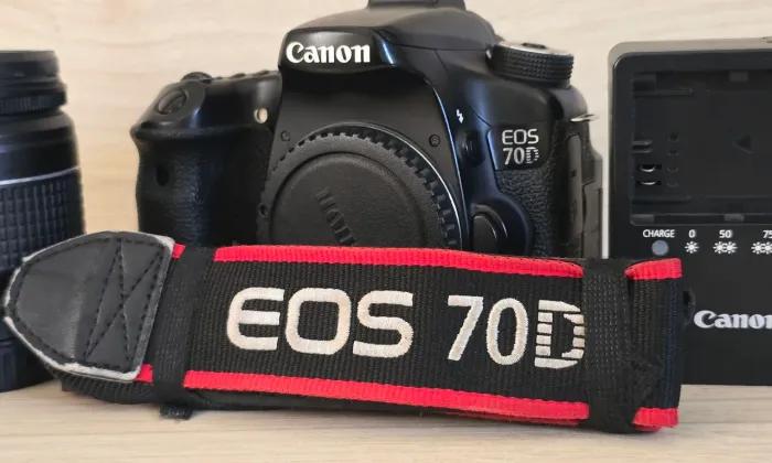 CANON 70D + LENTE CANON 28-80MM LINDA CAMERA