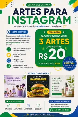 Artes para Instagram | Posts Profissionais Personalizados | 3 por R$20