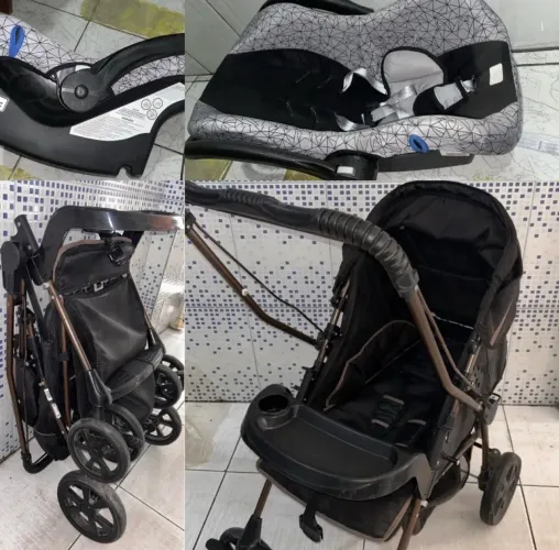 Bebê conforto e Carrinho de passeio seminovos