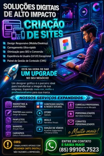 Criação de Sites - Tráfego Pago - Designer Gráfico