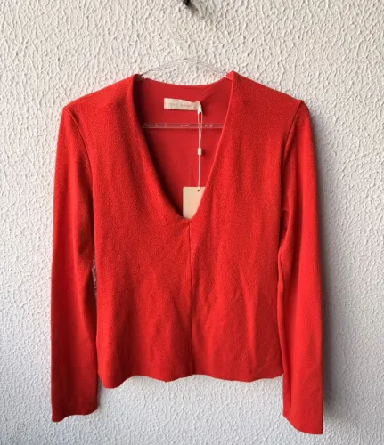 Blusa Cris Barros, vermelha, nova, com etiqueta