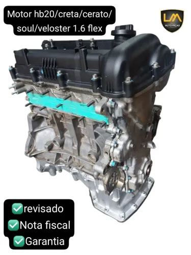 Motor hb20 creta veloster soul 1.6 flex 128cv revisado 