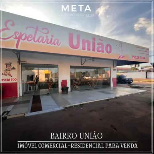 VENDE-SE IMÓVEL COMERCIAL E RESIDENCIAL DE ESQUINA NO BAIRRO UNIÃO