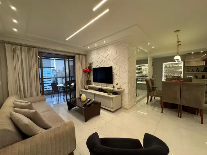 Apartamento mobiliado para aluguel, com 115m2 e 3 quartos, no Setor Bueno