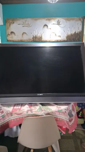 Tv 50 polegadas boa imagem,som só tem um problema tu liga ela funciona