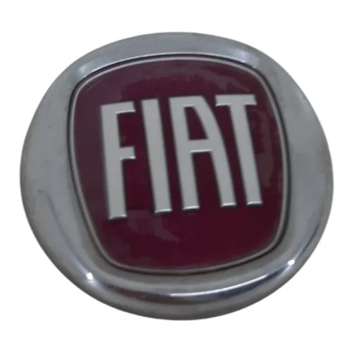 Emblema Parachoque Dianteiro Fiat 500 2012 Prata