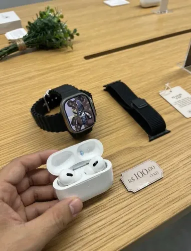 SMARTWATCH + FONE BLUETOOTH COM CANCELAMENTO DE RUÍDO