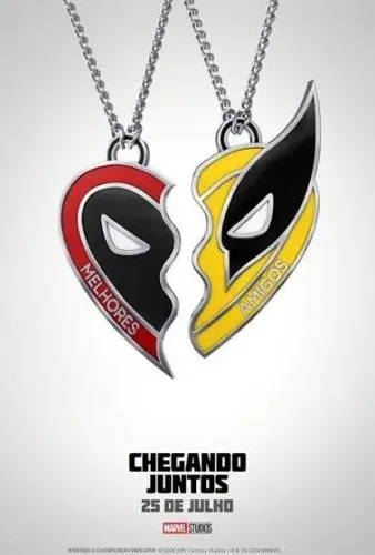 2 Posters do Filme Deadpool e Wolverine -1 de cada Versão - Moldura Opcional