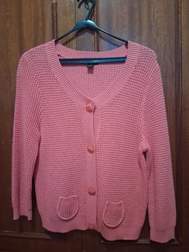 Cardigan Rosa Tamanho L