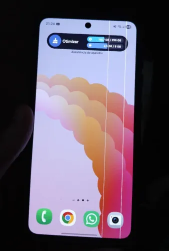 Vendo ou troco S21 FE de 256GB e 8GB de ram com listra