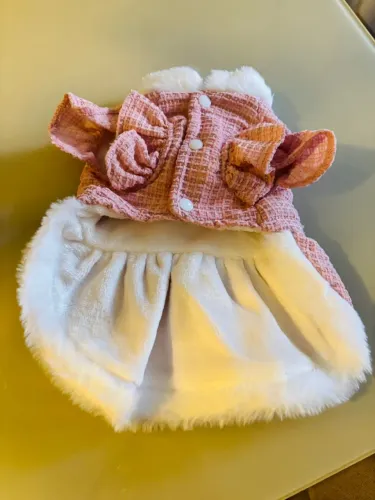 Vestido De Cachorro De Tweed Diária Elegante