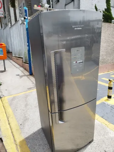 Geladeira Brastemp inox Frost Fre painel digital gelando perfeitamente vendo entrego