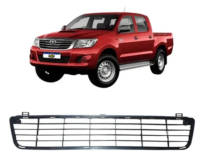 Grade Inferior Parachoque Dianteiro Hilux Sr Srv 2012 A 2015 - Preto