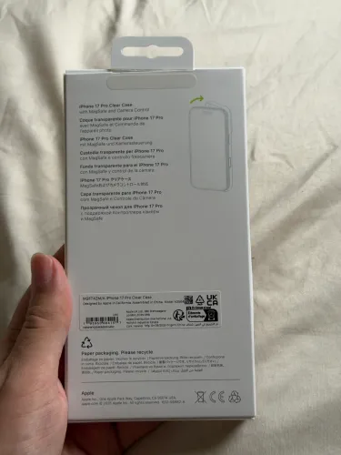 Capa Apple Clear Case com MagSafe para iPhone 17 Pro - Transparente