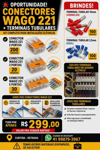 Conectores WAGO para Instalações Elétricas