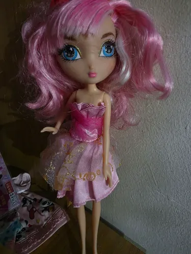 Boneca la dee da cabelo rosa princesa barbie bjd blythe pullip lalaloopsy