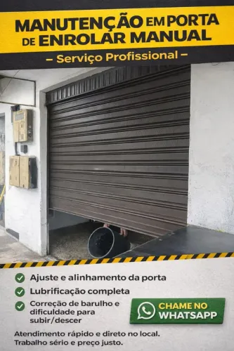 Conserto de porta de enrolar manual