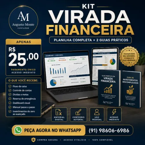 Kit Virada Financeira - Planilha + 2 Guias por R$ 25,00