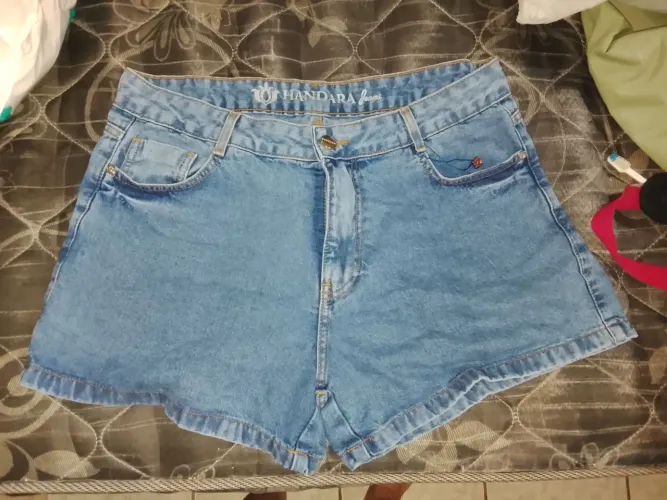 Short jeans handaraa, 46 forma pequena veste 44