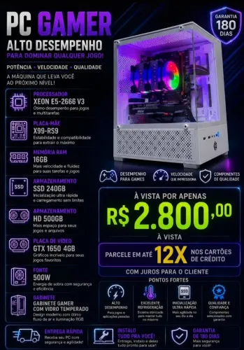 PC GAMER E INFORMÁTICA EM GERAL A DOMICÍLIO