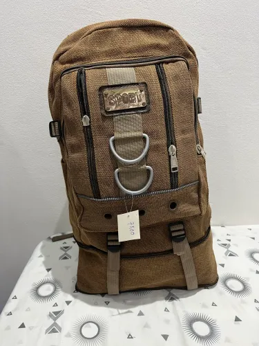 Mochila jeans/ marrom 