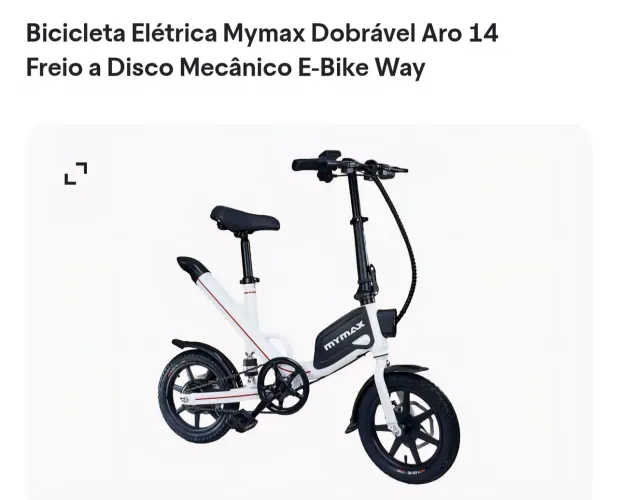 Bicicleta elétrica dobrável