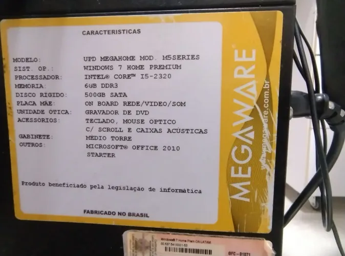 Computador desktop megaware