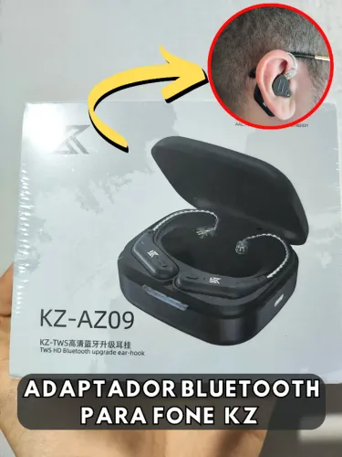 Adaptador Bluetooth KZ AZ09 para Fone KZ Retorno de Palco - Monitor retorno profissional 